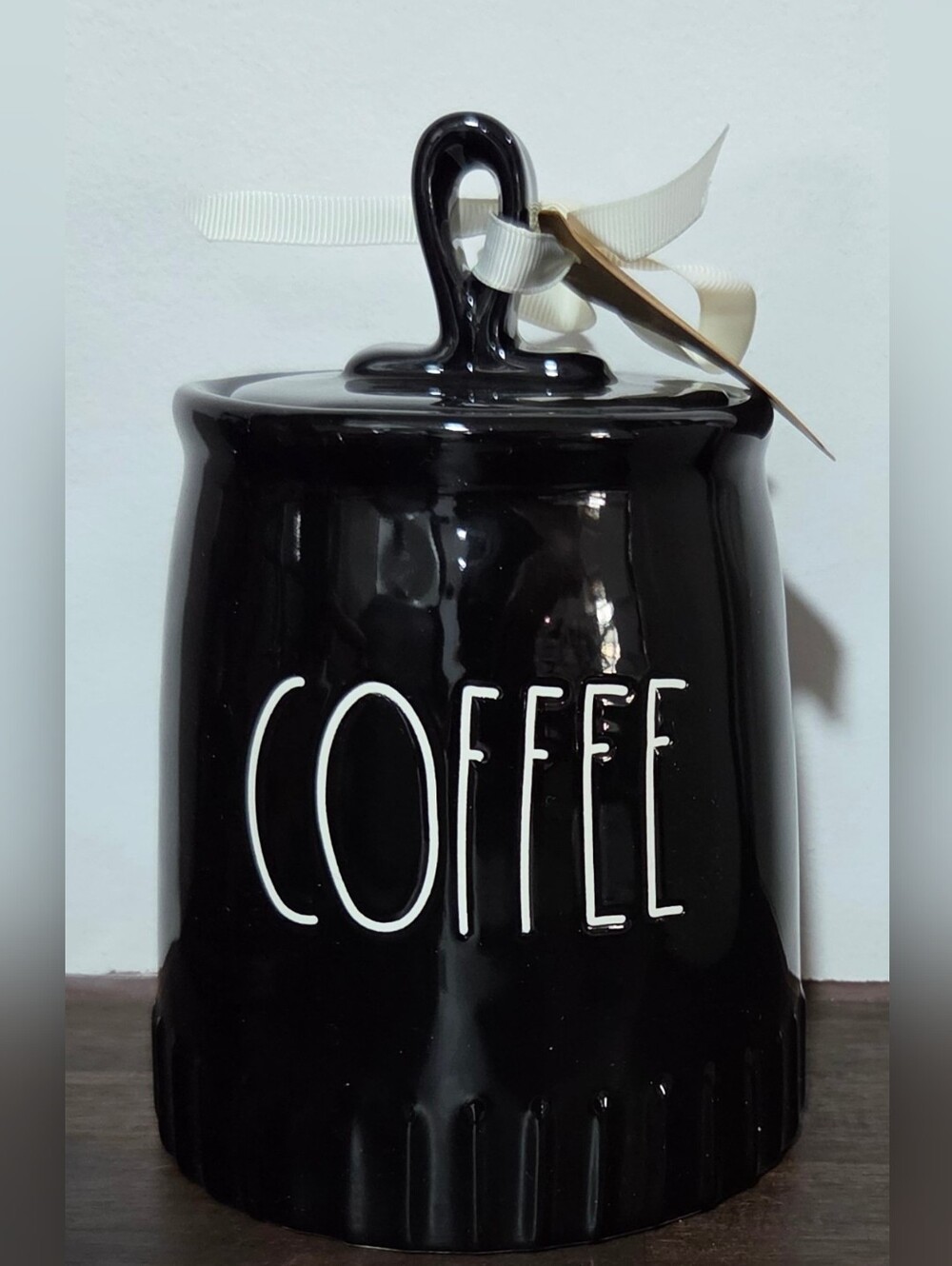 Rae Dunn Black Coffee Canister